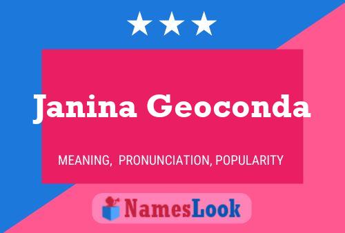 Janina Geoconda Name Poster