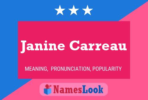 Janine Carreau Name Poster