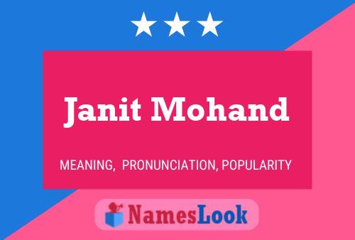 Janit Mohand Name Poster