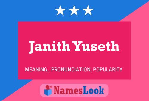 Janith Yuseth Name Poster