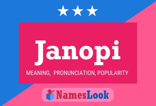 Janopi Name Poster