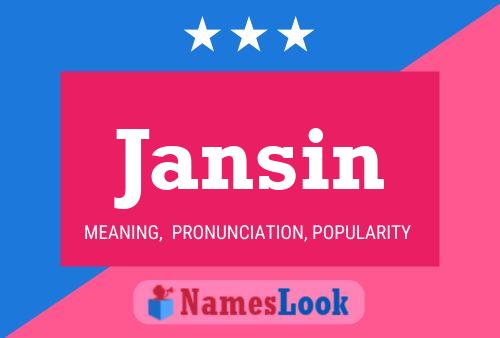 Jansin Name Poster