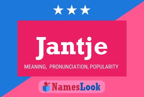 Jantje Name Poster