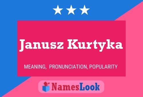 Janusz Kurtyka Name Poster