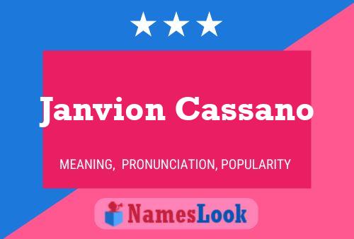 Janvion Cassano Name Poster