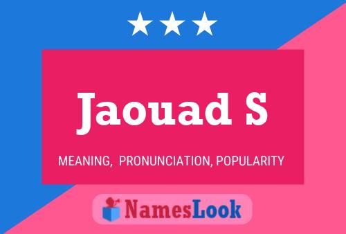 Jaouad S Name Poster