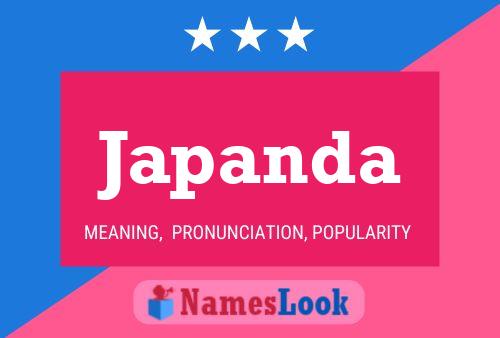 Japanda Name Poster