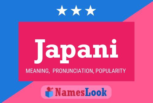 Japani Name Poster