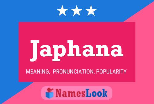 Japhana Name Poster