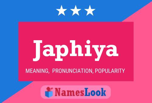 Japhiya Name Poster