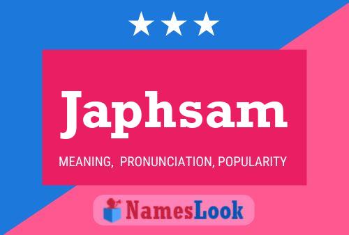 Japhsam Name Poster