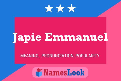 Japie Emmanuel Name Poster