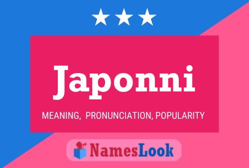 Japonni Name Poster