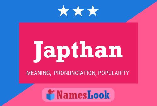 Japthan Name Poster