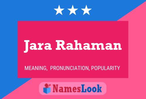 Jara Rahaman Name Poster