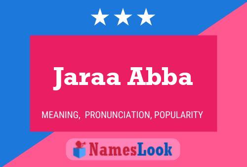 Jaraa Abba Name Poster