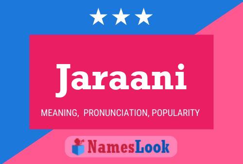 Jaraani Name Poster