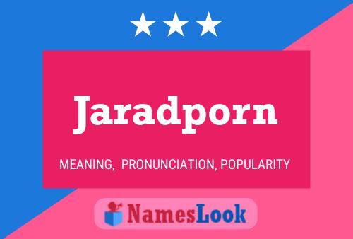 Jaradporn Name Poster