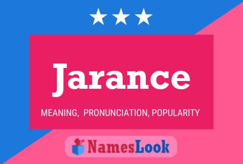 Jarance Name Poster