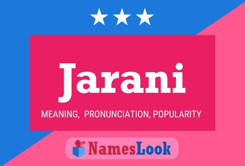 Jarani Name Poster