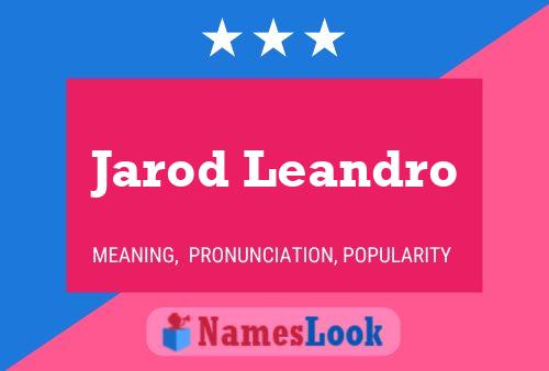 Jarod Leandro Name Poster