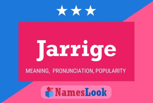 Jarrige Name Poster