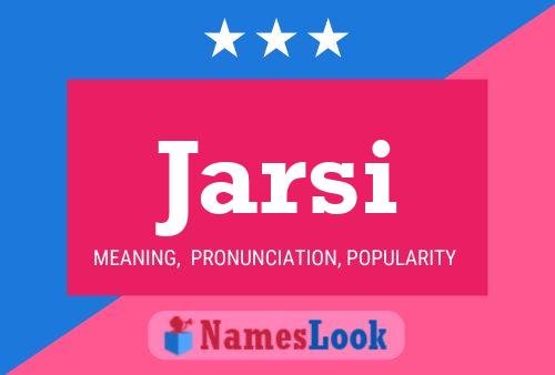 Jarsi Name Poster