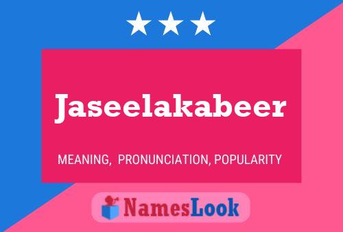 Jaseelakabeer Name Poster