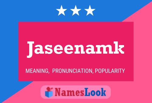 Jaseenamk Name Poster