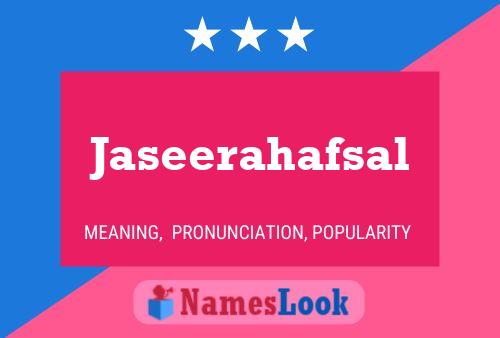 Jaseerahafsal Name Poster