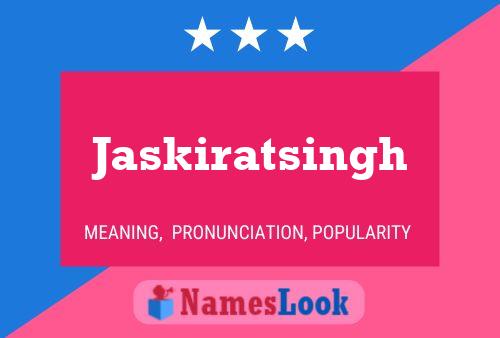 Jaskiratsingh Name Poster