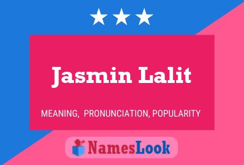 Jasmin Lalit Name Poster