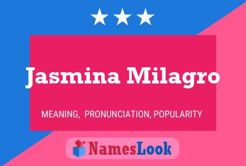 Jasmina Milagro Name Poster