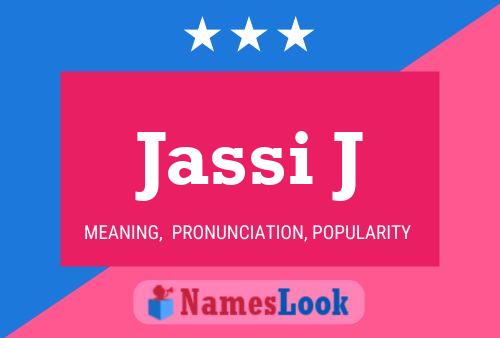 Jassi J Name Poster