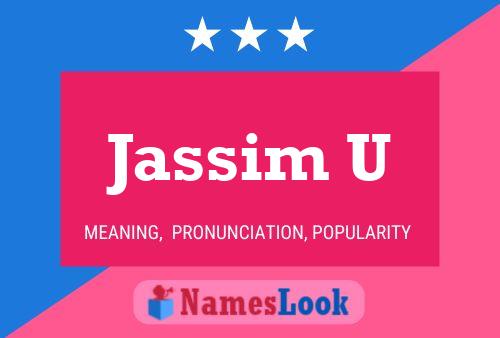 Jassim U Name Poster