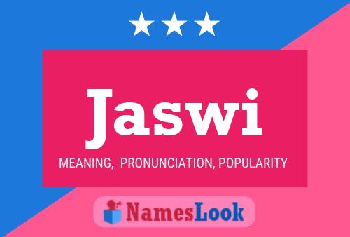 Jaswi Name Poster