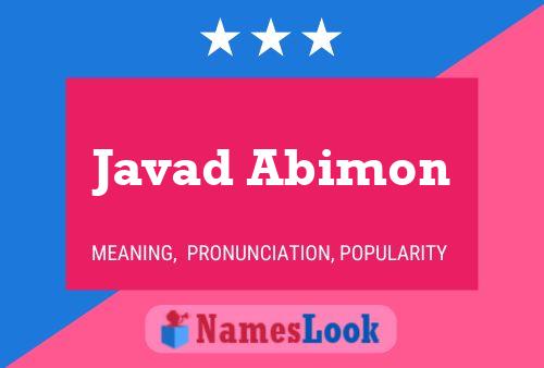 Javad Abimon Name Poster