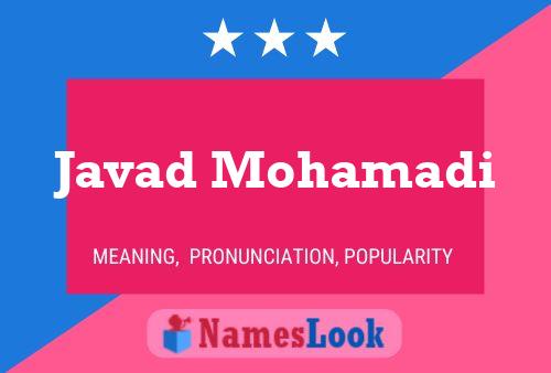 Javad Mohamadi Name Poster