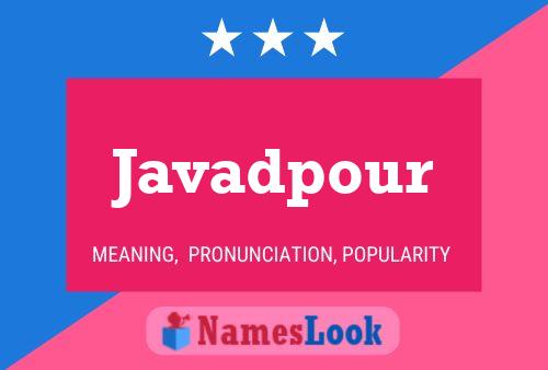 Javadpour Name Poster