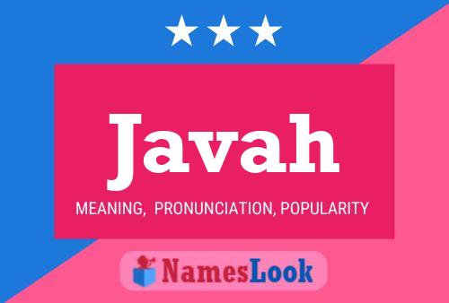 Javah Name Poster