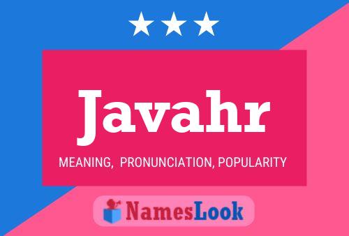 Javahr Name Poster