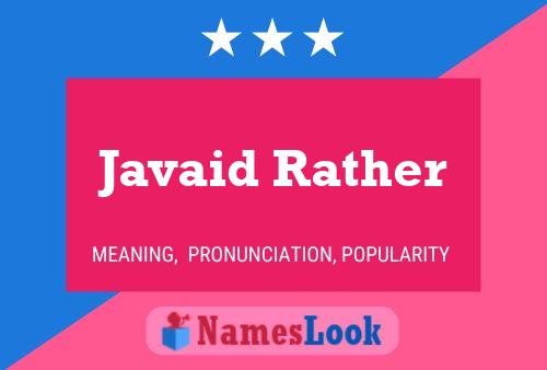 Javaid Rather Name Poster