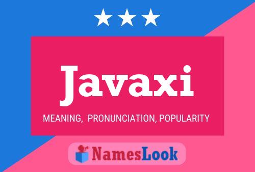 Javaxi Name Poster