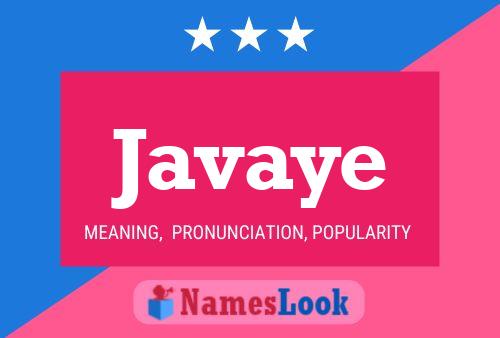 Javaye Name Poster