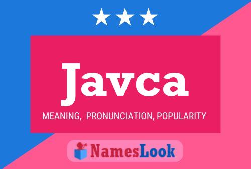 Javca Name Poster