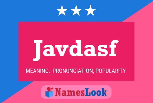 Javdasf Name Poster