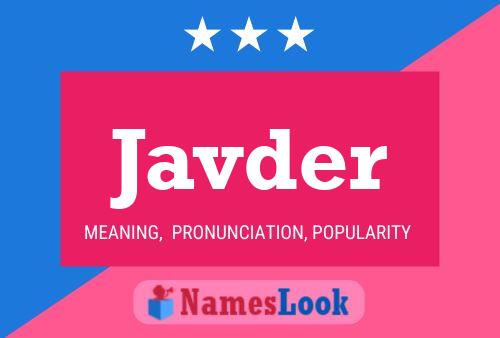 Javder Name Poster