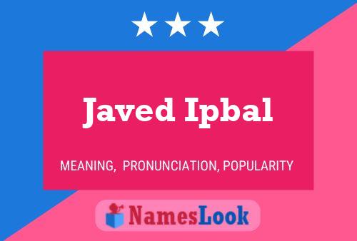 Javed Ipbal Name Poster