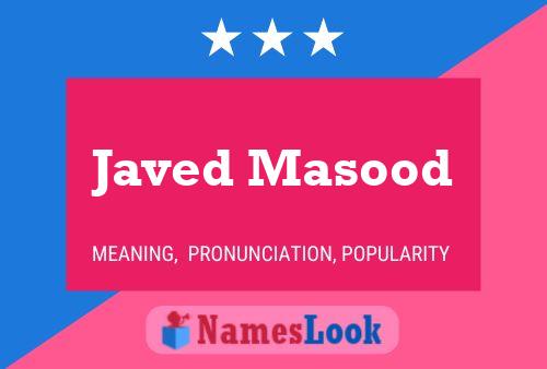 Javed Masood Name Poster