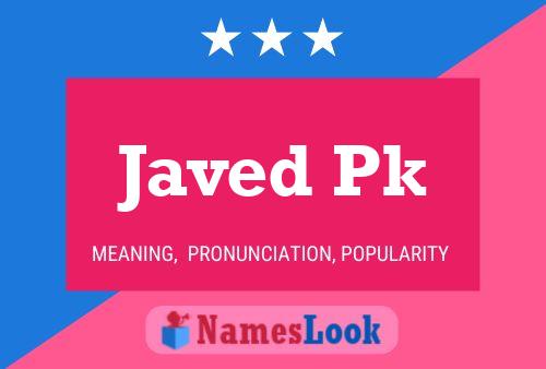 Javed Pk Name Poster